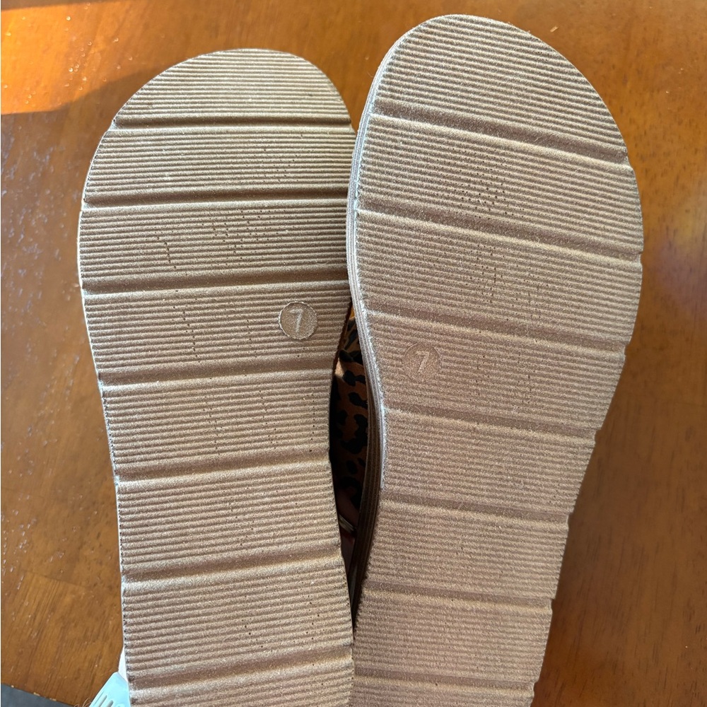 Corkys Leopard Print Sandals - Tan and Black - Picture 4 of 7